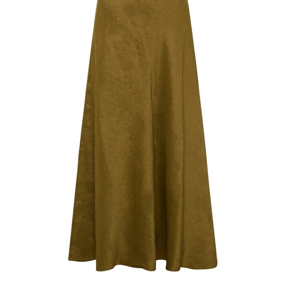 NEW AJE Clarice Draped Maxi Dress in Deep Olive size 8 - Picture 3 of 7